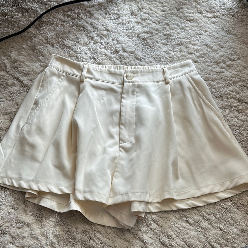 Cream Dress Shorts